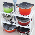 Adjustable Double Layer Kitchen Dish Storage Rack