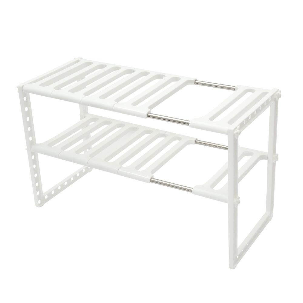 Adjustable Double Layer Kitchen Dish Storage Rack