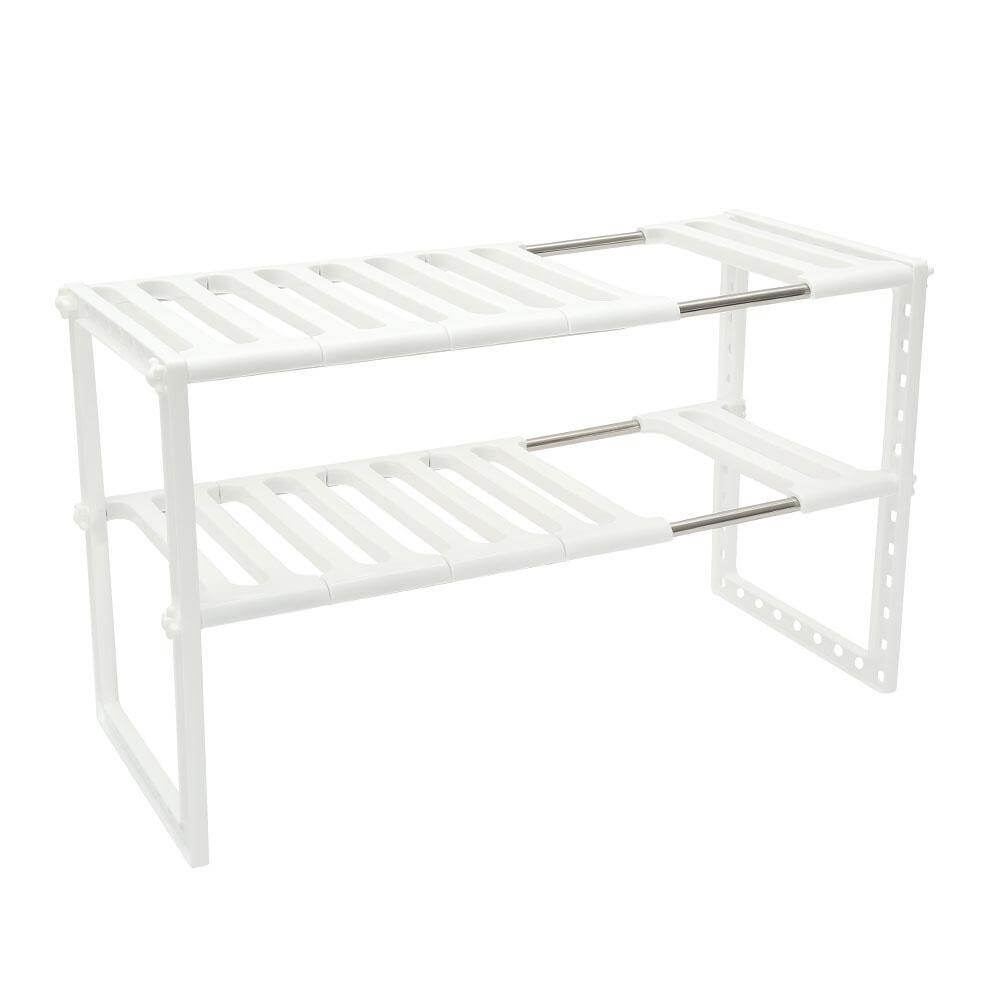 Adjustable Double Layer Kitchen Dish Storage Rack