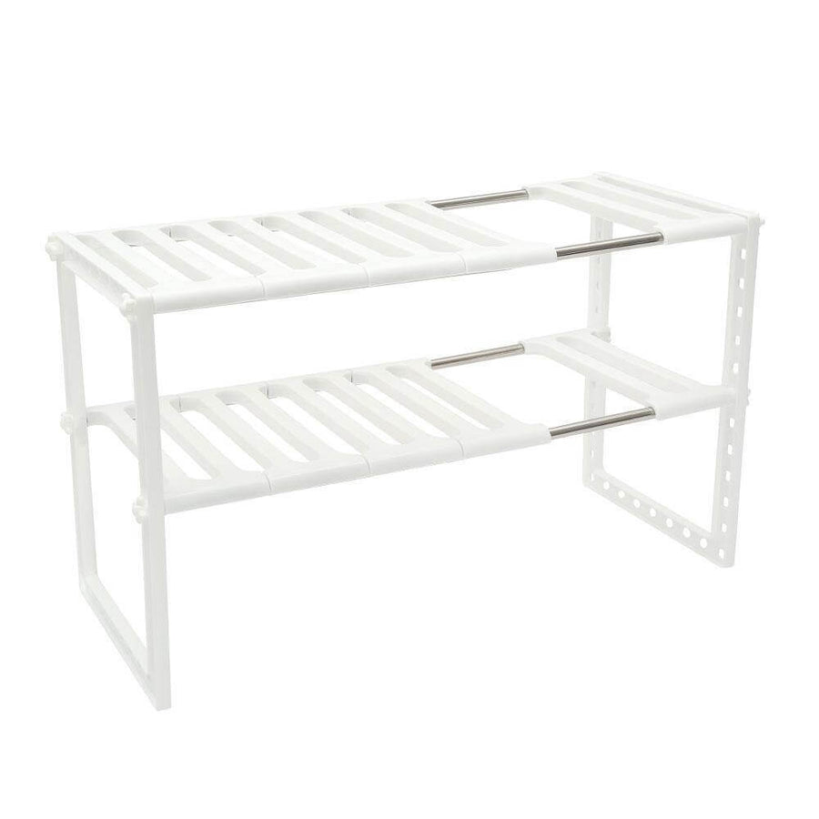 Adjustable Double Layer Kitchen Dish Storage Rack - Image 13