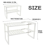 Adjustable Double Layer Kitchen Dish Storage Rack