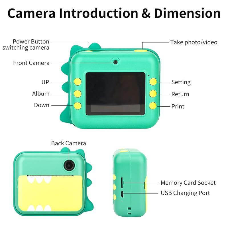 Pastel Instant Print Digital Camera Printer - Image 2