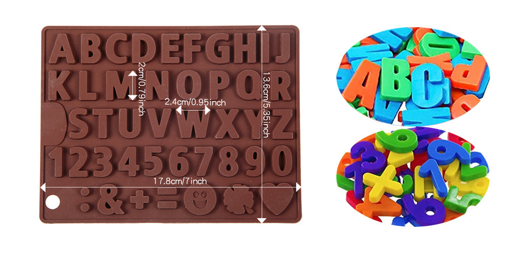 3D Alphabet Silicone DIY Chocolate Mold