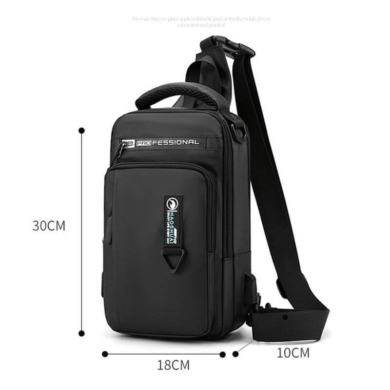 Waterproof USB Cross Body Shoulder Bag - Image 12