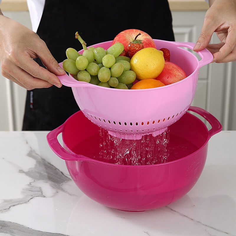 Rainbow Multifunctional Stackable Kitchen Bowl Set - Image 3