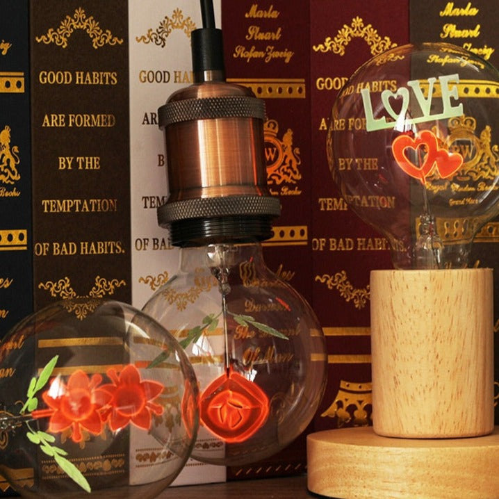 Decorative Vintage Edison Bulb Love Lamp - Image 0