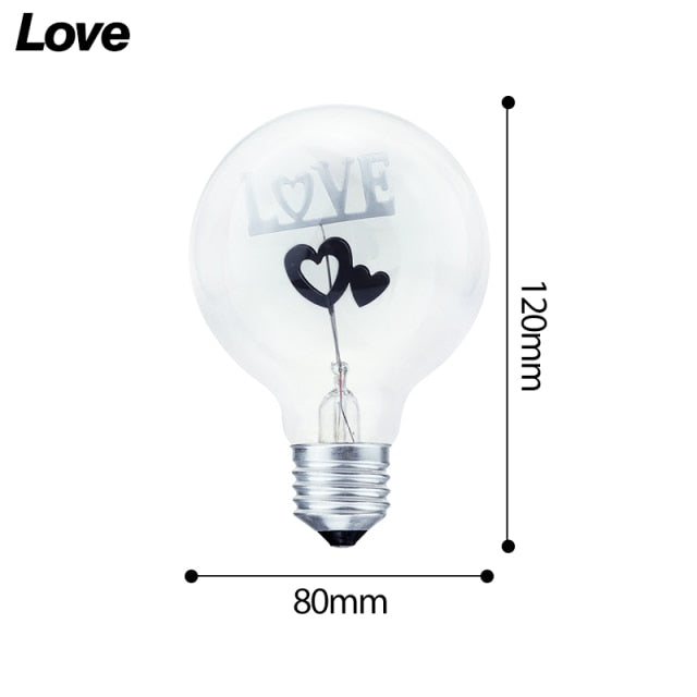 Decorative Vintage Edison Bulb Love Lamp - Image 10