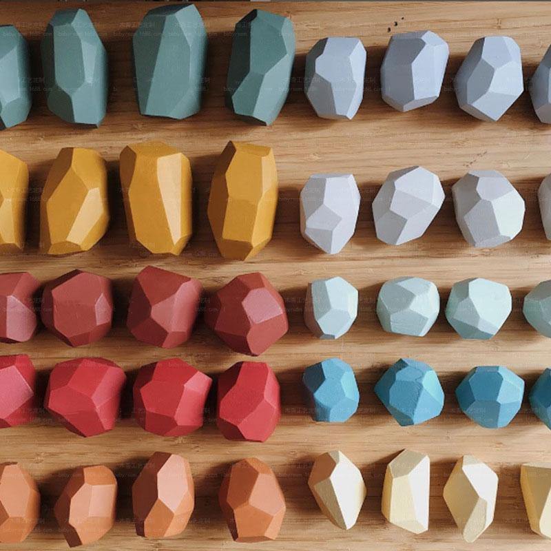 Colorful Wooden Stone Kids Intelligent Stacking Game - Image 3