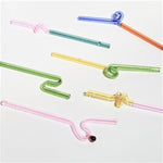 Colorful Environment Friendly Reusable Glass Straw