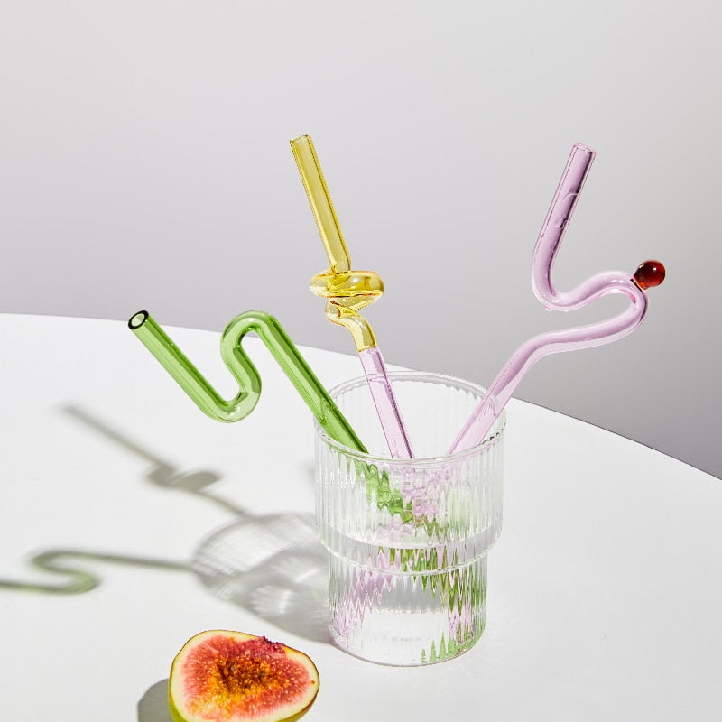 Colorful Environment Friendly Reusable Glass Straw - Image 10