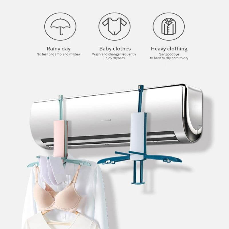 Foldable Air Conditioning Drying Hanger Rack - Image 0