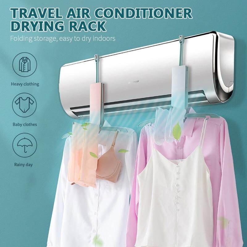 Foldable Air Conditioning Drying Hanger Rack - Image 1
