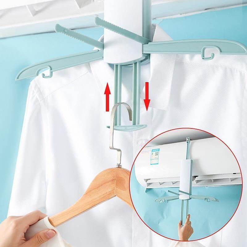 Foldable Air Conditioning Drying Hanger Rack - Image 3
