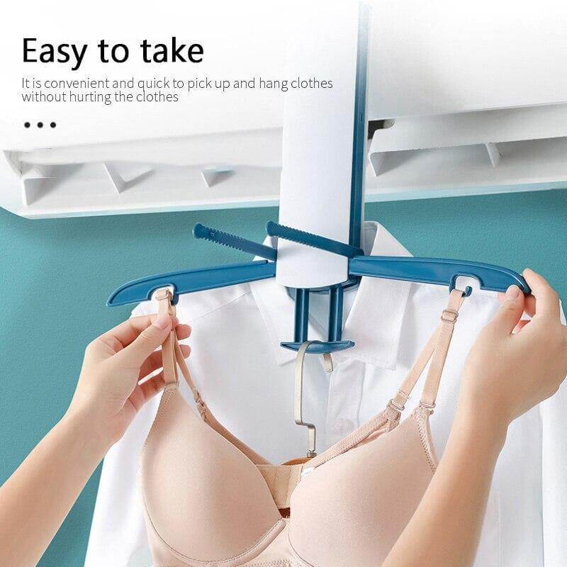 Foldable Air Conditioning Drying Hanger Rack - Image 2