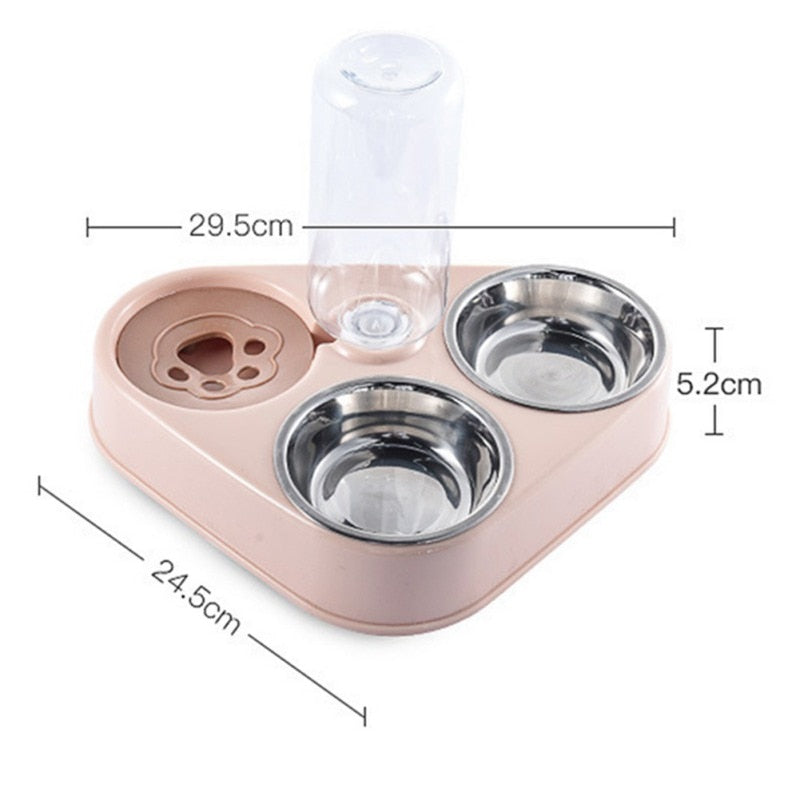 3in1 Stainless Steel Pet Food Bowl