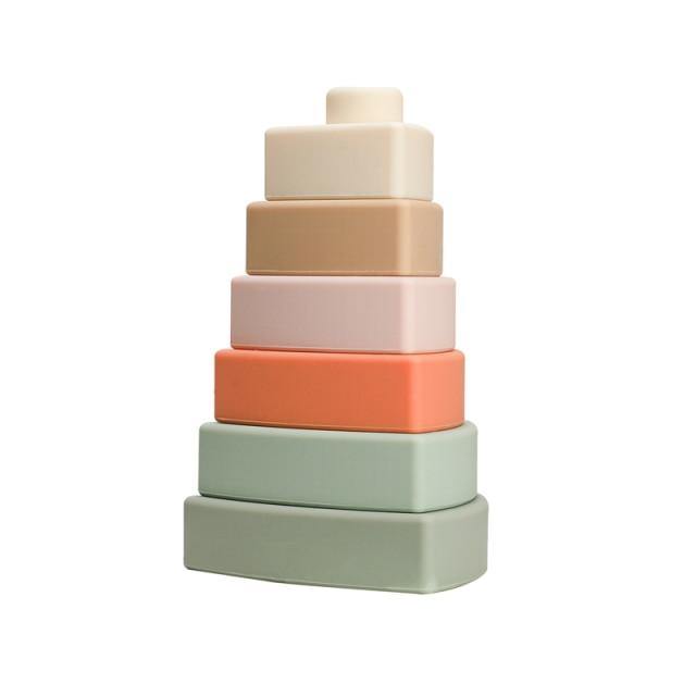 Baby Silicone Construction Stacking Smart Block Game - Image 5