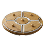 Five Grid Rotating Ceramic Breakfast Platter