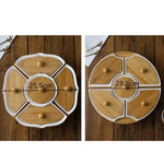 Five Grid Rotating Ceramic Breakfast Platter