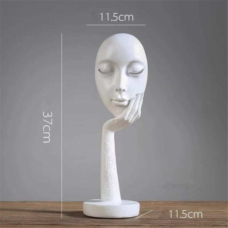 Modern Abstract Human Face Art Statue - Image 4