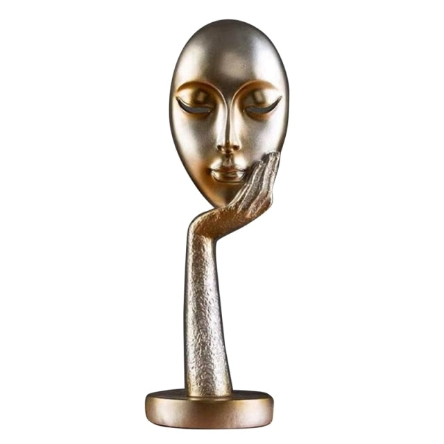 Modern Abstract Human Face Art Statue - Image 6