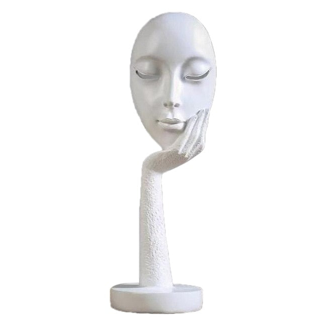 Modern Abstract Human Face Art Statue - Image 8