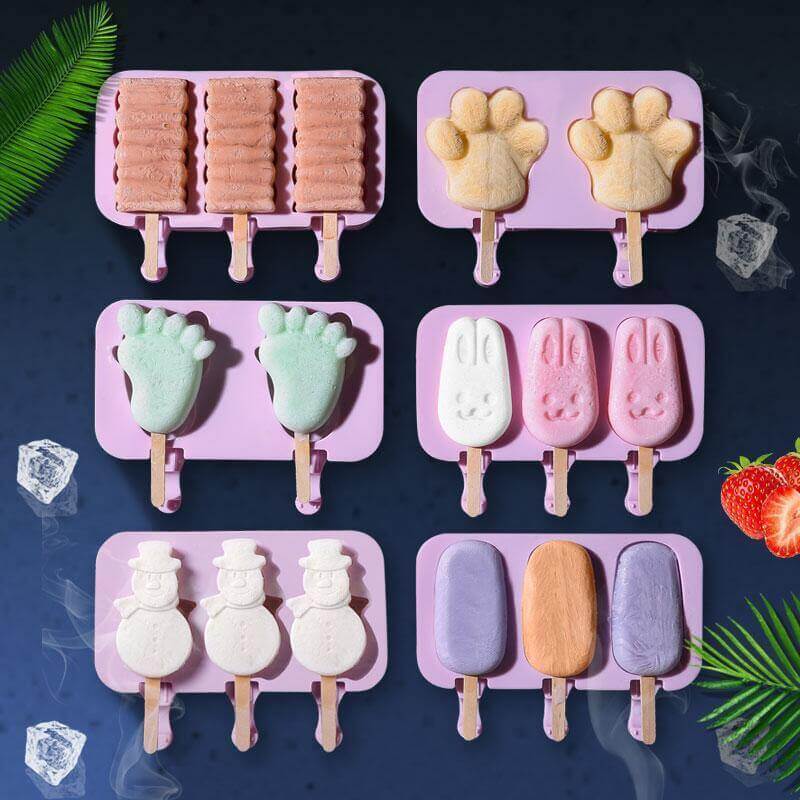 Silicone Cartoon Homemade Ice Cream Molds