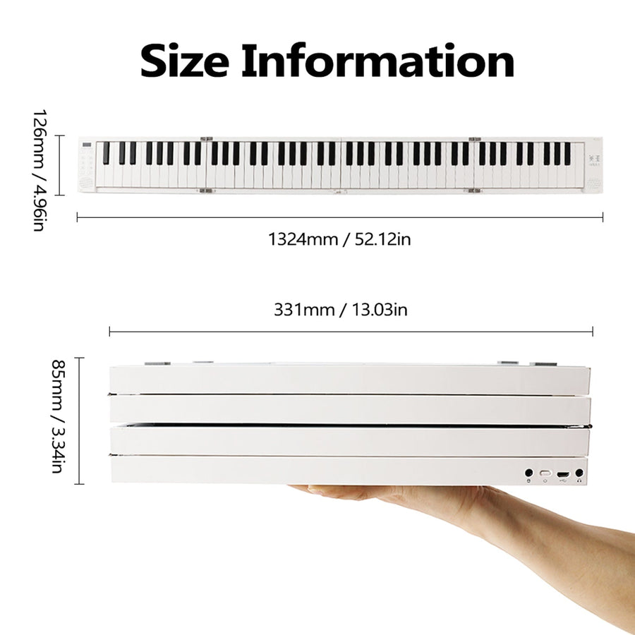 Multifunctional Foldable Portable Electronic Piano - Image 8