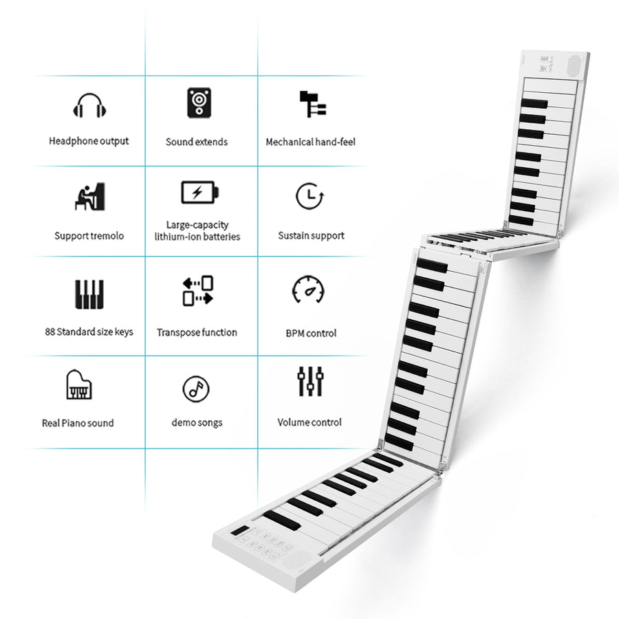 Multifunctional Foldable Portable Electronic Piano - Image 3