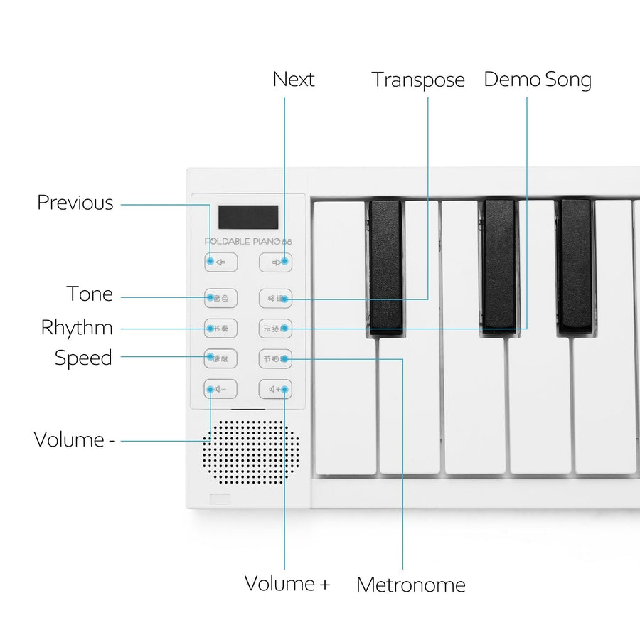 Multifunctional Foldable Portable Electronic Piano - Image 7