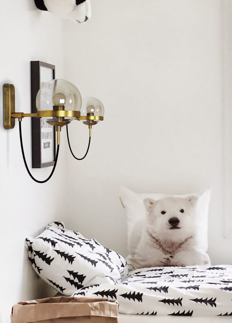 Elegant Retro Wall Glass Ball Lamp - Image 1