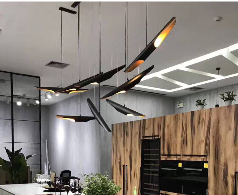 Post Modern Creative Bamboo Shell Futuristic Pendant Light - Image 3