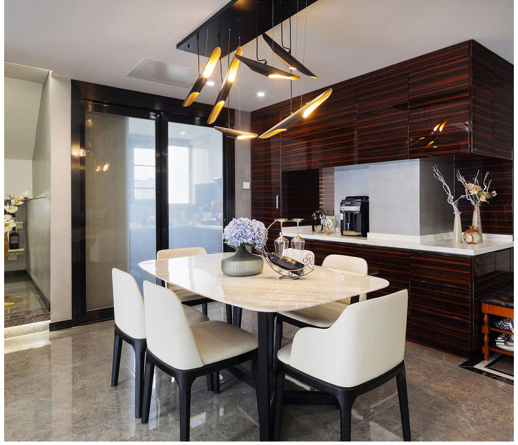 Post Modern Creative Bamboo Shell Futuristic Pendant Light - Image 1