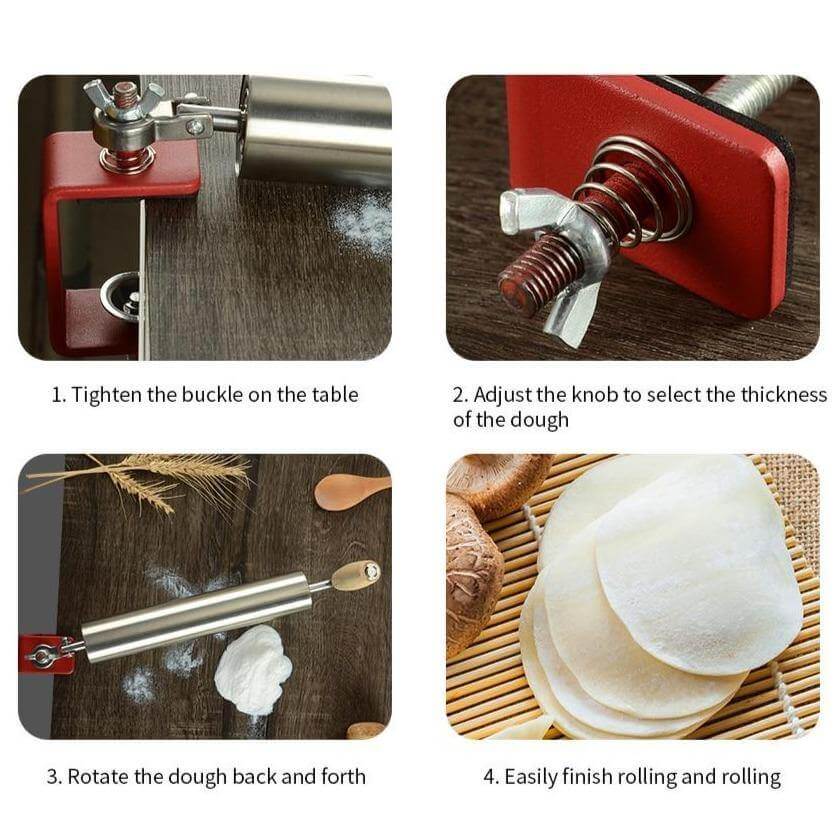 Stainless Steel Easy Dough Roller Pin - MaviGadget