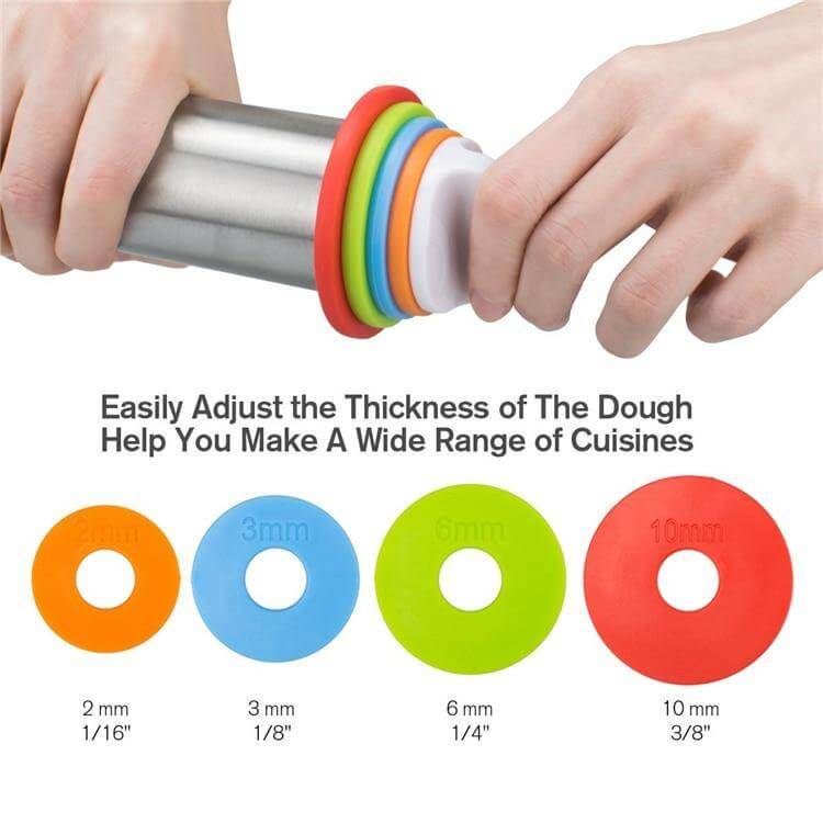 Stainless Steel Easy Dough Roller Pin - MaviGadget