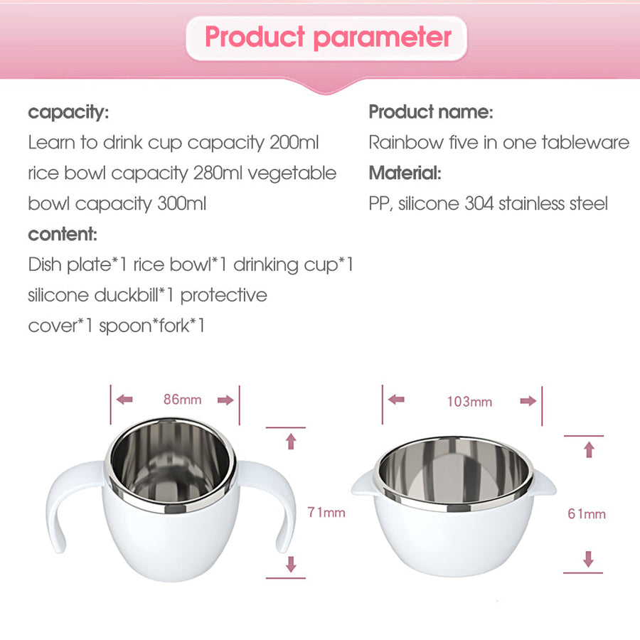 5in1 Deer Baby Tableware Set - Image 2