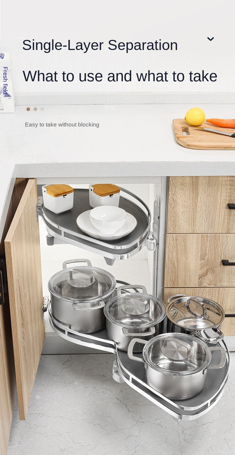 Stainless Steel Flying Corner Kitchen Cabinet - Image 1