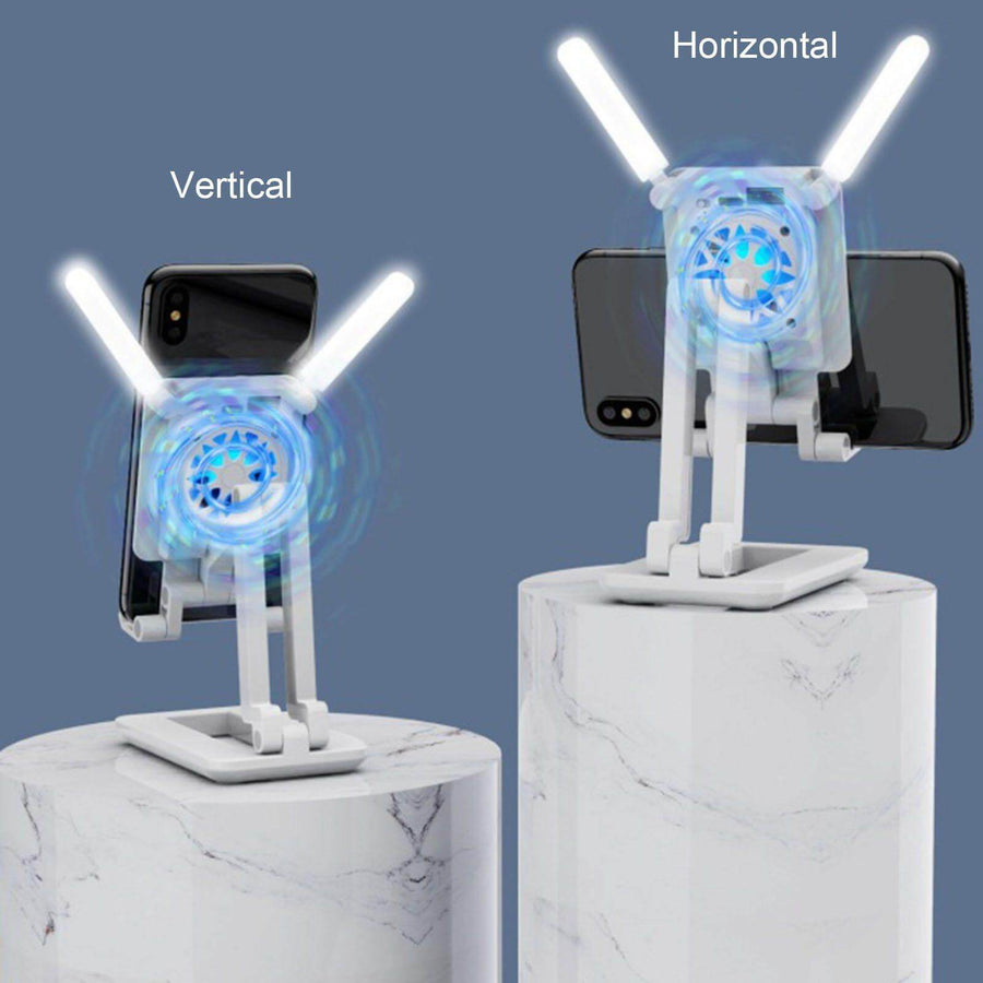 3in1 Selfie Light Adjustable Cooling Fan Phone Holder - Image 3