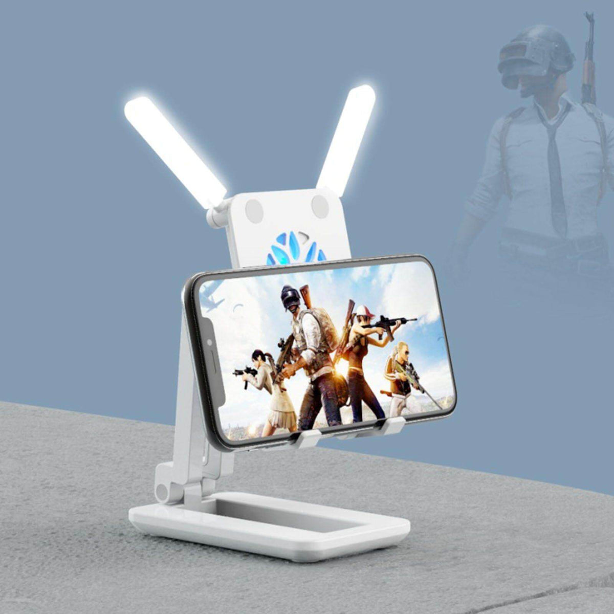 3in1 Selfie Light Adjustable Cooling Fan Phone Holder