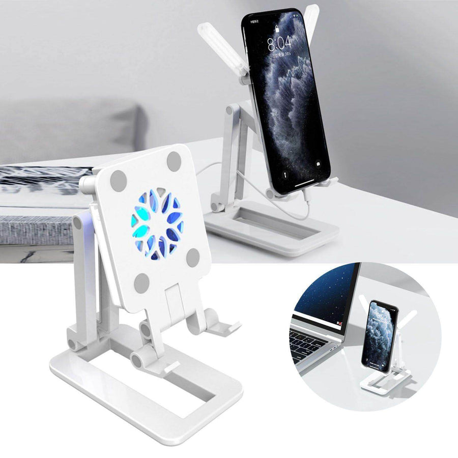 3in1 Selfie Light Adjustable Cooling Fan Phone Holder - Image 5