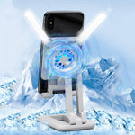 3in1 Selfie Light Adjustable Cooling Fan Phone Holder