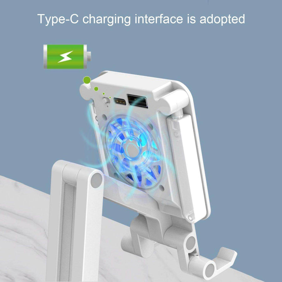 3in1 Selfie Light Adjustable Cooling Fan Phone Holder - Image 8