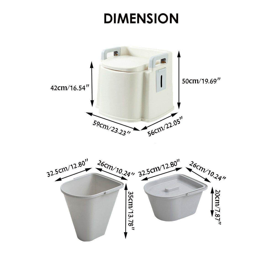 Portable Travel Lightweight Elderly Toilet - Image 12