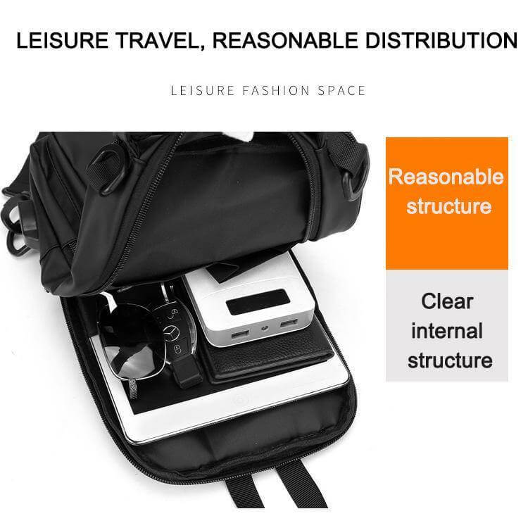 Waterproof USB Cross Body Shoulder Bag - Image 5