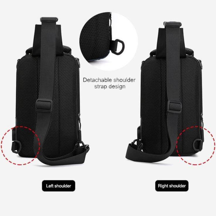 Waterproof USB Cross Body Shoulder Bag - Image 9