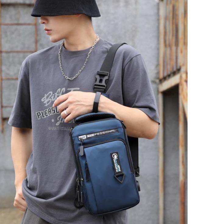 Waterproof USB Cross Body Shoulder Bag - Image 4