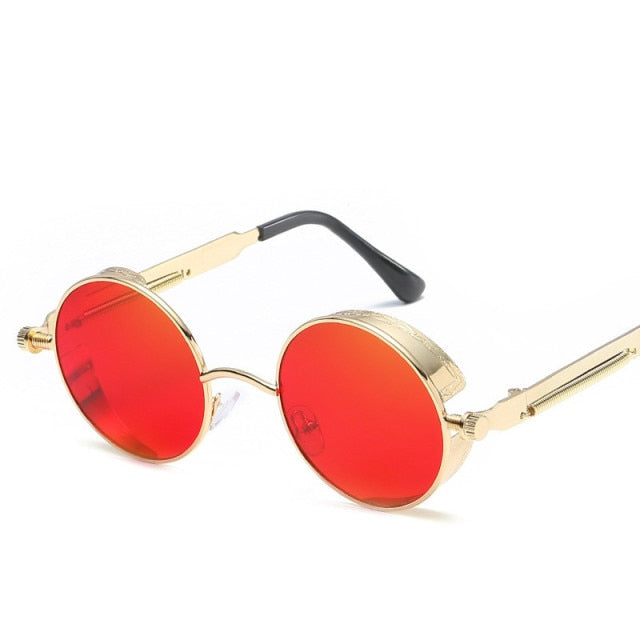 Creative Round Retro Round Metal Sunglasses - Image 8