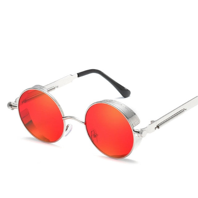 Creative Round Retro Round Metal Sunglasses - Image 18