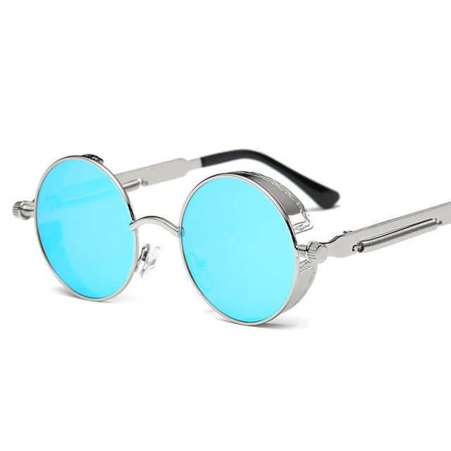 Creative Round Retro Round Metal Sunglasses - Image 12