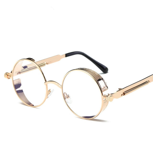 Creative Round Retro Round Metal Sunglasses - Image 19