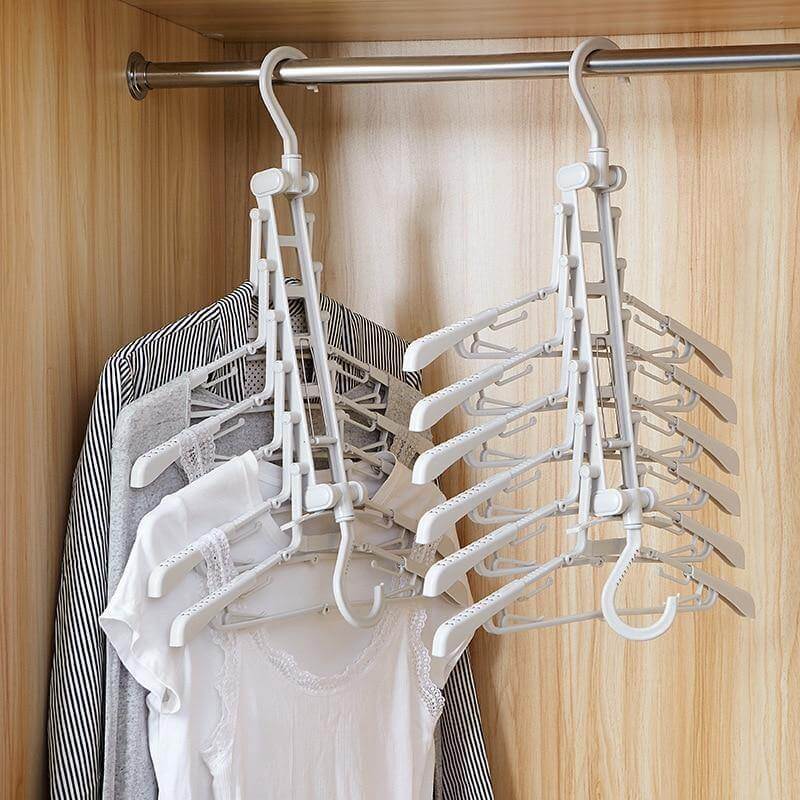 Foldable Non Slip Easy Storage Smart Clothes Hanger - Image 0